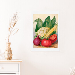 Plakat samoprzylepny Warzywa akwarela
