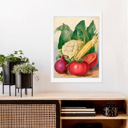 Plakat Warzywa akwarela
