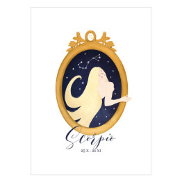Plakat Horoskop z kobietą - skorpion