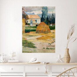 Plakat samoprzylepny Paul Gauguin Krajobraz w pobliżu Arles. Reprodukcja