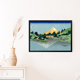 Obraz w ramie Hokusai Katsushika "The Fuji reflects in lake Kawaguchi seen from the Misaka Pass in the Kai Province"
