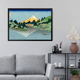Obraz w ramie Hokusai Katsushika "The Fuji reflects in lake Kawaguchi seen from the Misaka Pass in the Kai Province"