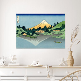 Plakat samoprzylepny Hokusai Katsushika "The Fuji reflects in lake Kawaguchi seen from the Misaka Pass in the Kai Province"