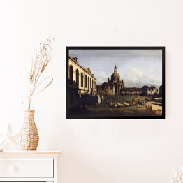Obraz w ramie Canaletto - "The New Market in Dresden St. Petersburg Eremitage"