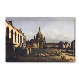 Obraz na płótnie Canaletto - "The New Market in Dresden St. Petersburg Eremitage"