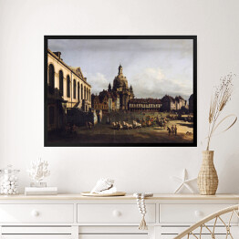 Obraz w ramie Canaletto - "The New Market in Dresden St. Petersburg Eremitage"