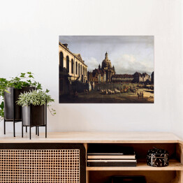 Plakat samoprzylepny Canaletto - "The New Market in Dresden St. Petersburg Eremitage"