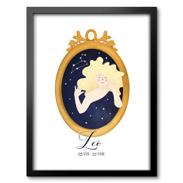 Obraz w ramie Horoskop z kobietą - lew
