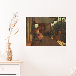 Plakat Winslow Homer. Dziewczyna łuskająca groszek. Reprodukcja