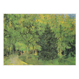 Plakat samoprzylepny Vincent van Gogh Ścieżka w publicznym ogrodzie w Arles. Reprodukcja