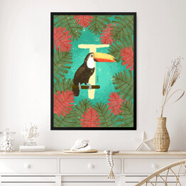 Obraz w ramie Zwierzęcy alfabet - T jak tukan
