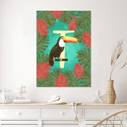 Plakat Zwierzęcy alfabet - T jak tukan