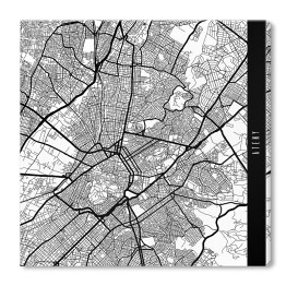 Obraz na płótnie Mapy miast świata - Ateny - biała