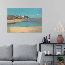 Plakat Odilon Redon Wioska nad morzem w Bretanii. Reprodukcja