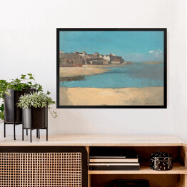 Obraz w ramie Odilon Redon Wioska nad morzem w Bretanii. Reprodukcja