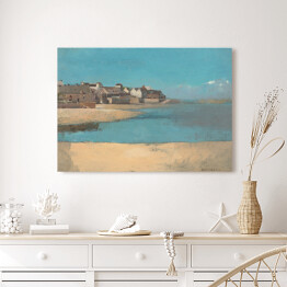 Obraz na płótnie Odilon Redon Wioska nad morzem w Bretanii. Reprodukcja