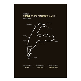 Plakat Circuit De Spa - Francorchamps - Tory wyścigowe Formuły 1