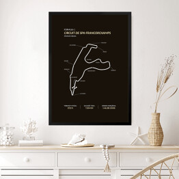 Obraz w ramie Circuit De Spa - Francorchamps - Tory wyścigowe Formuły 1