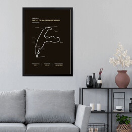 Obraz w ramie Circuit De Spa - Francorchamps - Tory wyścigowe Formuły 1