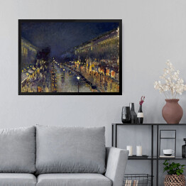 Obraz w ramie Camille Pissarro "Boulevard Montmartre nocą" - reprodukcja