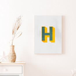 Obraz na płótnie Kolorowe litery z efektem 3D - "H"