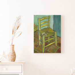 Obraz na płótnie Vincent van Gogh "Krzesło Vincenta z jego fajką" - reprodukcja