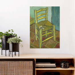 Plakat Vincent van Gogh "Krzesło Vincenta z jego fajką" - reprodukcja