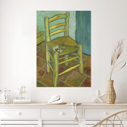 Plakat samoprzylepny Vincent van Gogh "Krzesło Vincenta z jego fajką" - reprodukcja