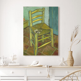 Obraz na płótnie Vincent van Gogh "Krzesło Vincenta z jego fajką" - reprodukcja