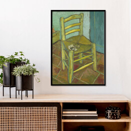 Plakat w ramie Vincent van Gogh "Krzesło Vincenta z jego fajką" - reprodukcja
