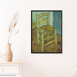 Plakat w ramie Vincent van Gogh "Krzesło Vincenta z jego fajką" - reprodukcja