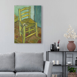 Obraz klasyczny Vincent van Gogh "Krzesło Vincenta z jego fajką" - reprodukcja