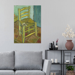 Plakat samoprzylepny Vincent van Gogh "Krzesło Vincenta z jego fajką" - reprodukcja