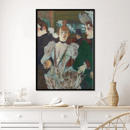 Plakat w ramie Henri de Toulouse-Lautrec "Tancerka w Moulin Rouge" - reprodukcja