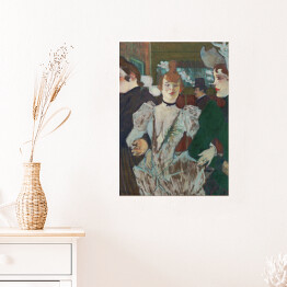 Plakat samoprzylepny Henri de Toulouse-Lautrec "Tancerka w Moulin Rouge" - reprodukcja