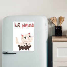 Magnes dekoracyjny Ilustracja - kot panna - kocie kawy