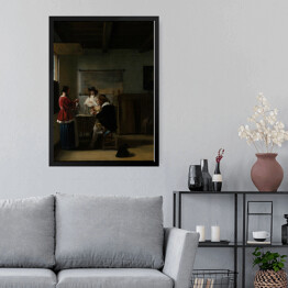 Obraz w ramie Jan Vermeer Odwiedziny Reprodukcja