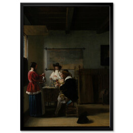 Obraz klasyczny Jan Vermeer Odwiedziny Reprodukcja