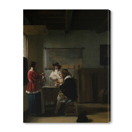 Obraz na płótnie Jan Vermeer Odwiedziny Reprodukcja