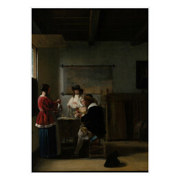 Plakat Jan Vermeer Odwiedziny Reprodukcja