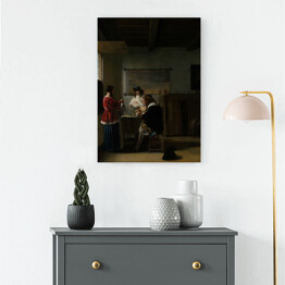 Obraz na płótnie Jan Vermeer Odwiedziny Reprodukcja