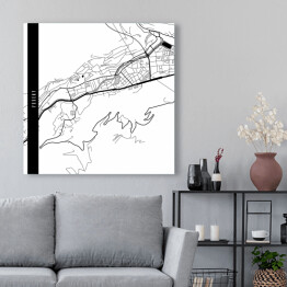 Obraz na płótnie Andora - mapy miast świata - biała