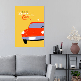 Plakat samoprzylepny Queen - "I'm in love with my car"