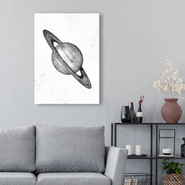 Obraz na płótnie Szare planety - Saturn