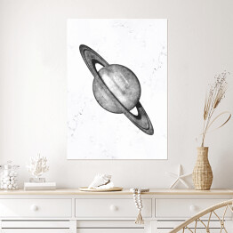 Plakat Szare planety - Saturn