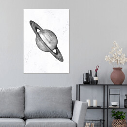 Plakat Szare planety - Saturn