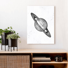 Obraz klasyczny Szare planety - Saturn