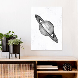 Plakat samoprzylepny Szare planety - Saturn