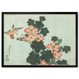 Obraz klasyczny Hokusai Katsushika "Hibiscus and Sparrow"
