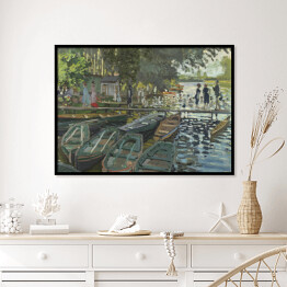 Plakat w ramie Claude Monet Kąpiący się w La Gremouillere Reprodukcja obrazu
